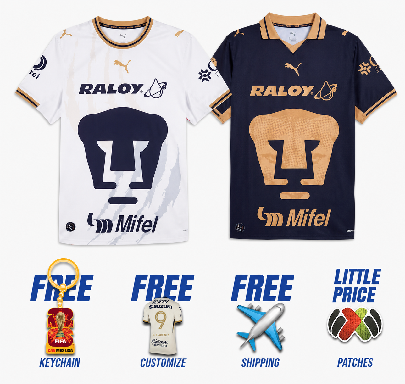 COMBO Pumas Home and Away 26/27 Fut Latino US